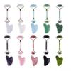 Rose Quartz Jade Roller Double-Headed Massage Set with Facial Heart-Shaped Beauty Tool