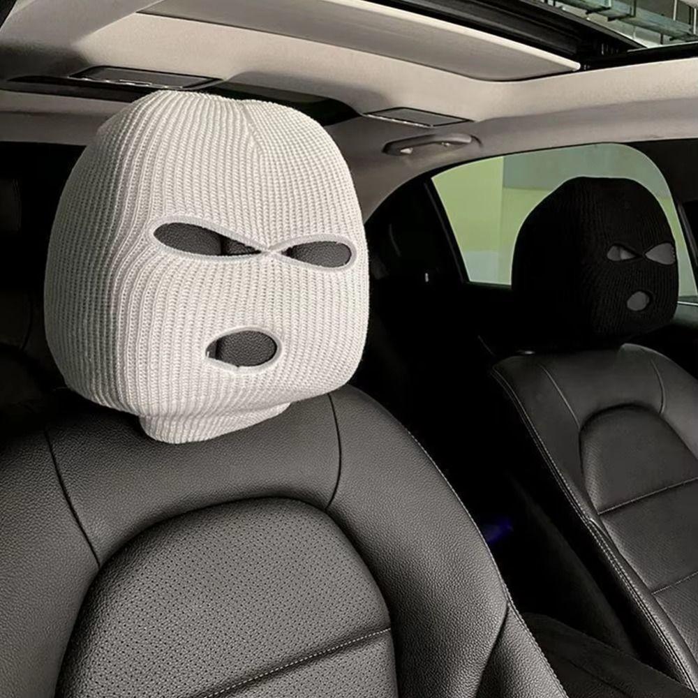Knitting Car Funny Hat Decoration Full Cover Auto Headrest Decor Cover Car Decor