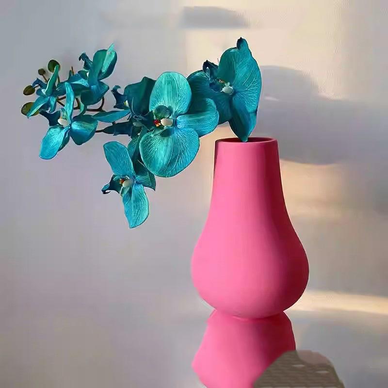 Aesthetic Ceramic Vase Decorative Vases Elegant Flower Bottle Interior Table Accessories Luxury Room Ornaments Home Decoration