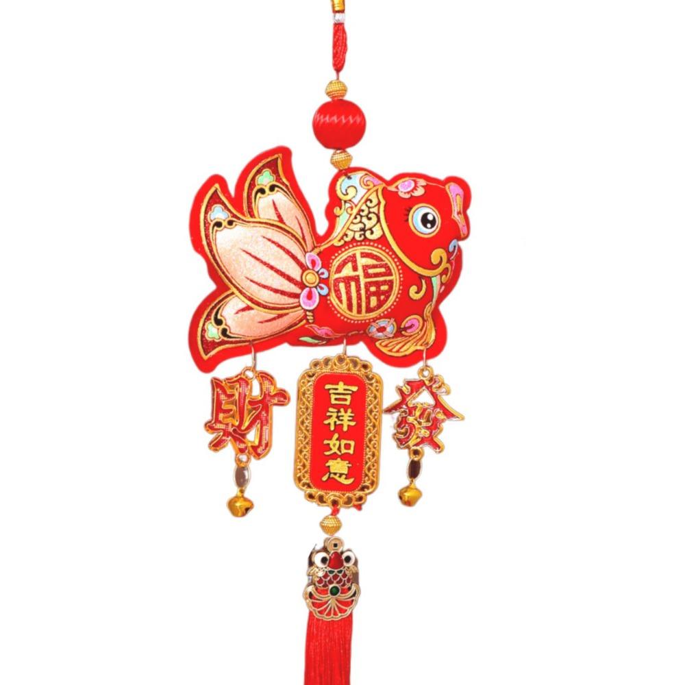 Hanging New Year Fish Pendant Chinese New Year Spring Festival Ornament  Living Room