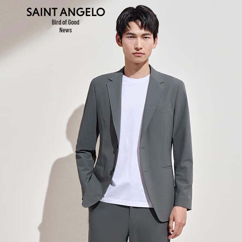 Men's Waffle Grid Suit Jacket & Casual Pants