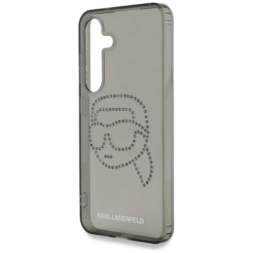 Karl Lagerfeld Rhinestones Karl Head Logo Case For Samsung Galaxy S25 Black