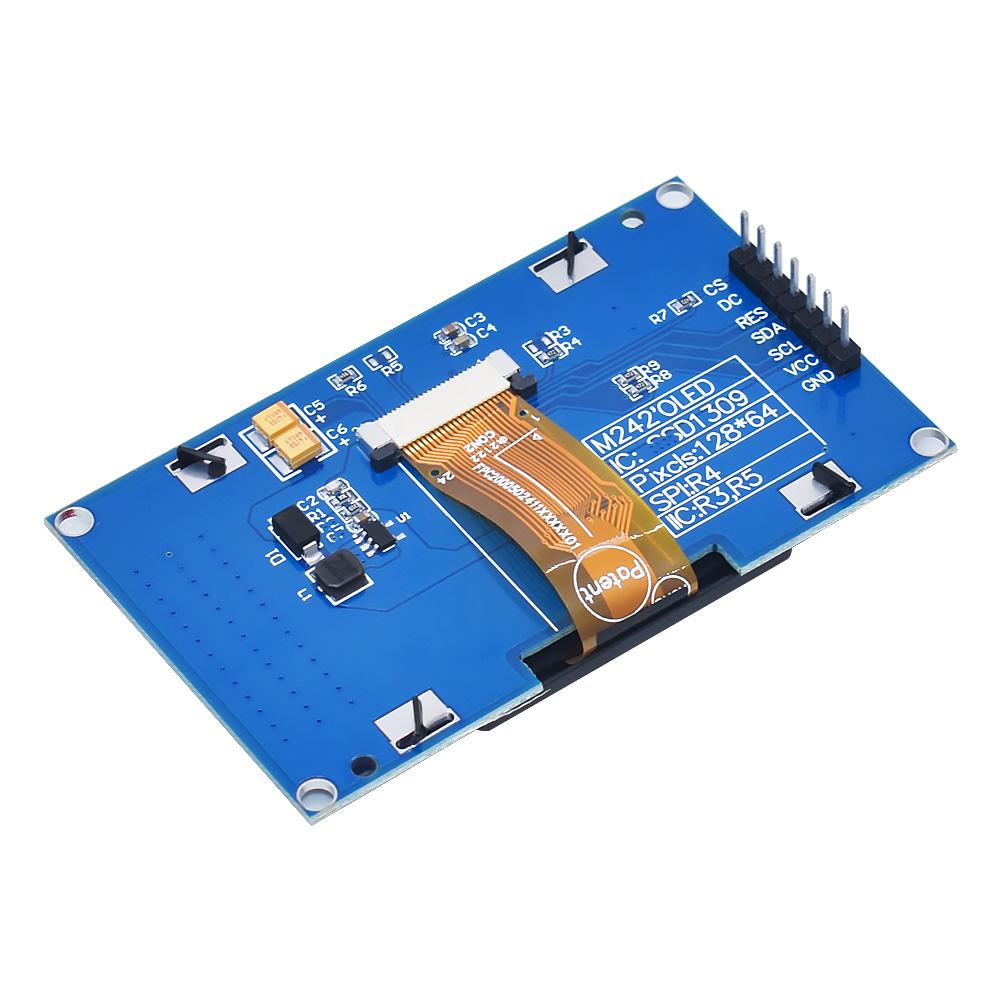 LIZAO 2.4/2.42" 128x64 OLED Display Module SSD1309 SPI I2C 7Pin for Arduino UNO R3 C51