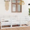 Day and Night - Day and Night 6-piece Garden Lounge Set White Solid Pine Wood