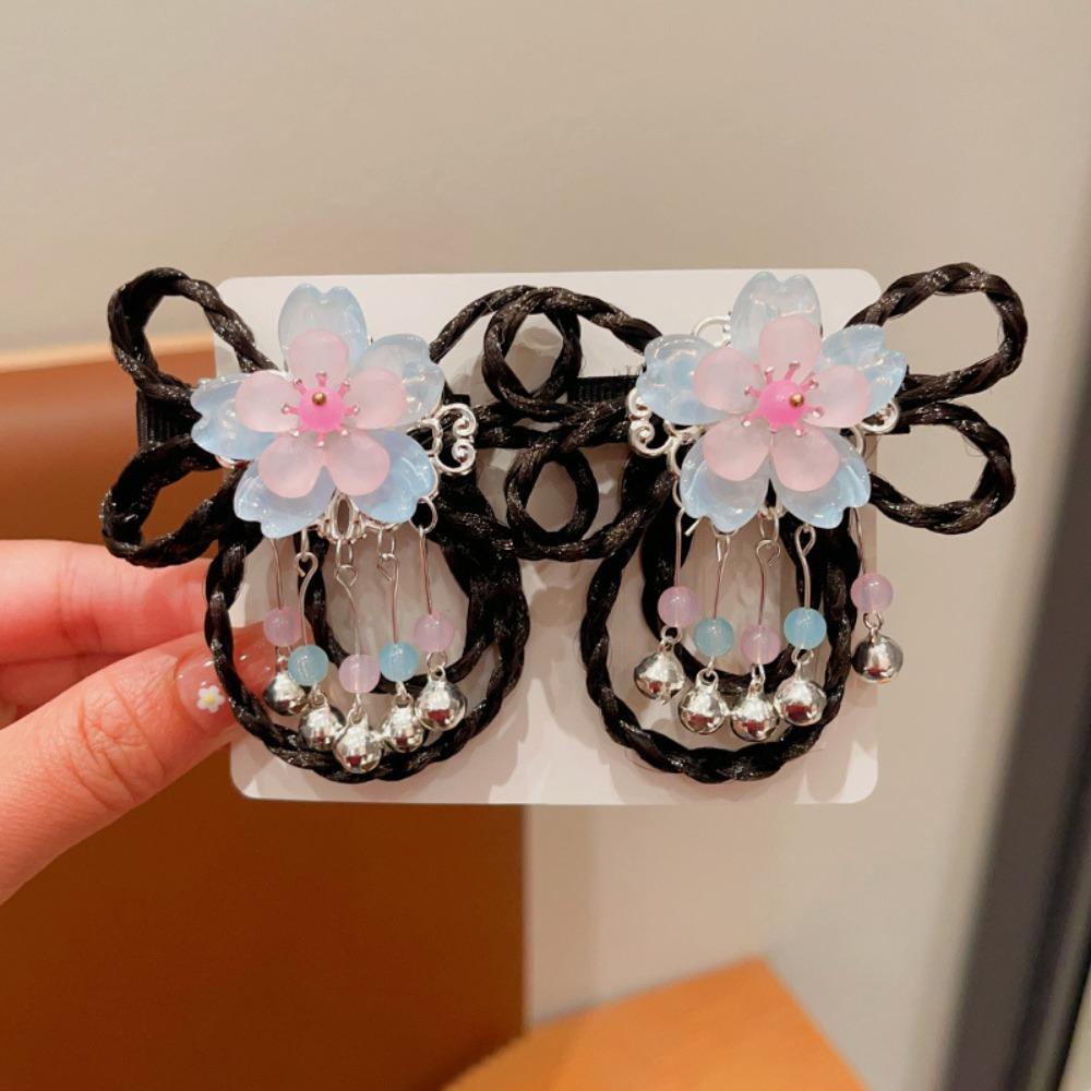 Tassels Chinese New Year Headwear Red Ancient Style Hairpin Lovely Hanfu Hair Sticks  Baby