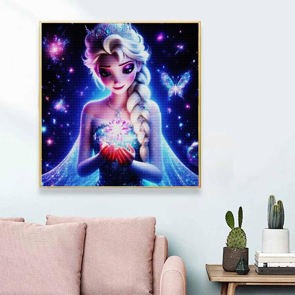 5D DIY Diamond Painting Decorative Ice Queen Aisha Full Round Drill Scenery Diamond Embroidery Cross Stitch Kits Home Decor Gift