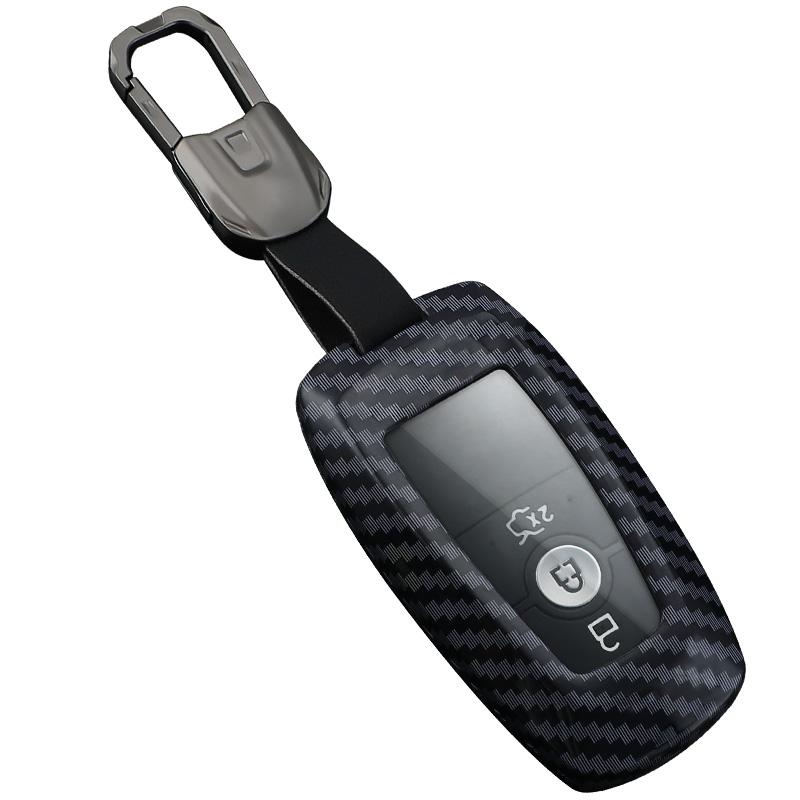 Abs Carbon Fiber Car Key Cover Case For Ford Mondeo Explorer Edge Expedition F250 F150 F-350 F-450 Fusion Mustang Lincoln Mkx M