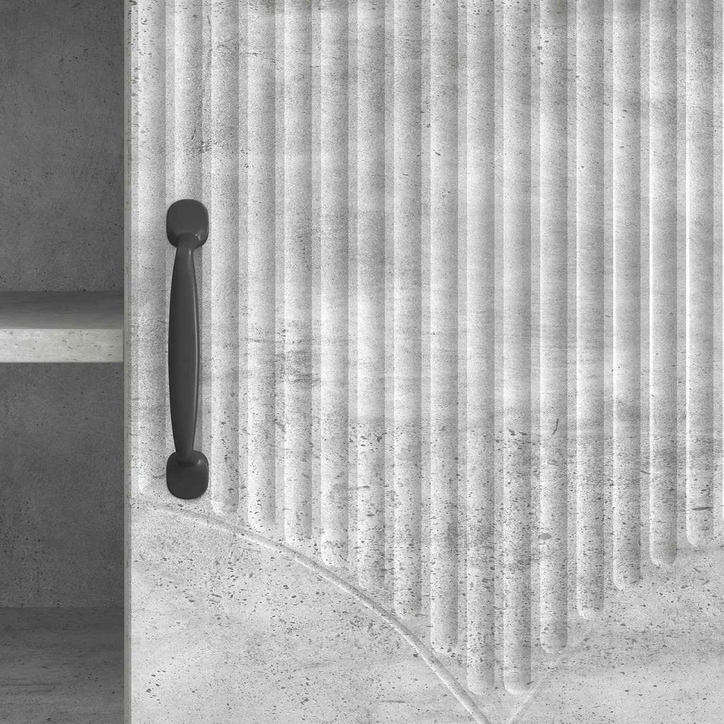 TV Cabinet Concrete Grey 102 x 34.5 x 47 cm Engineered Wood