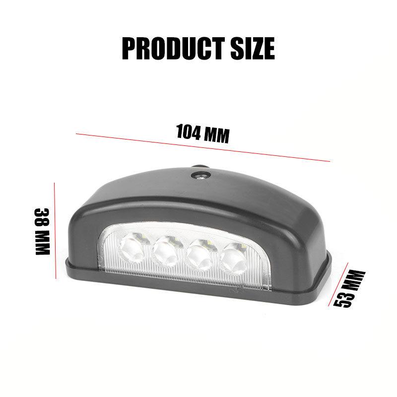 12-24V Truck LED License Plate Light Car Number Plate Lamp 4 LED Rear License Number Plate Light For Truck SUV Trailer Lorry