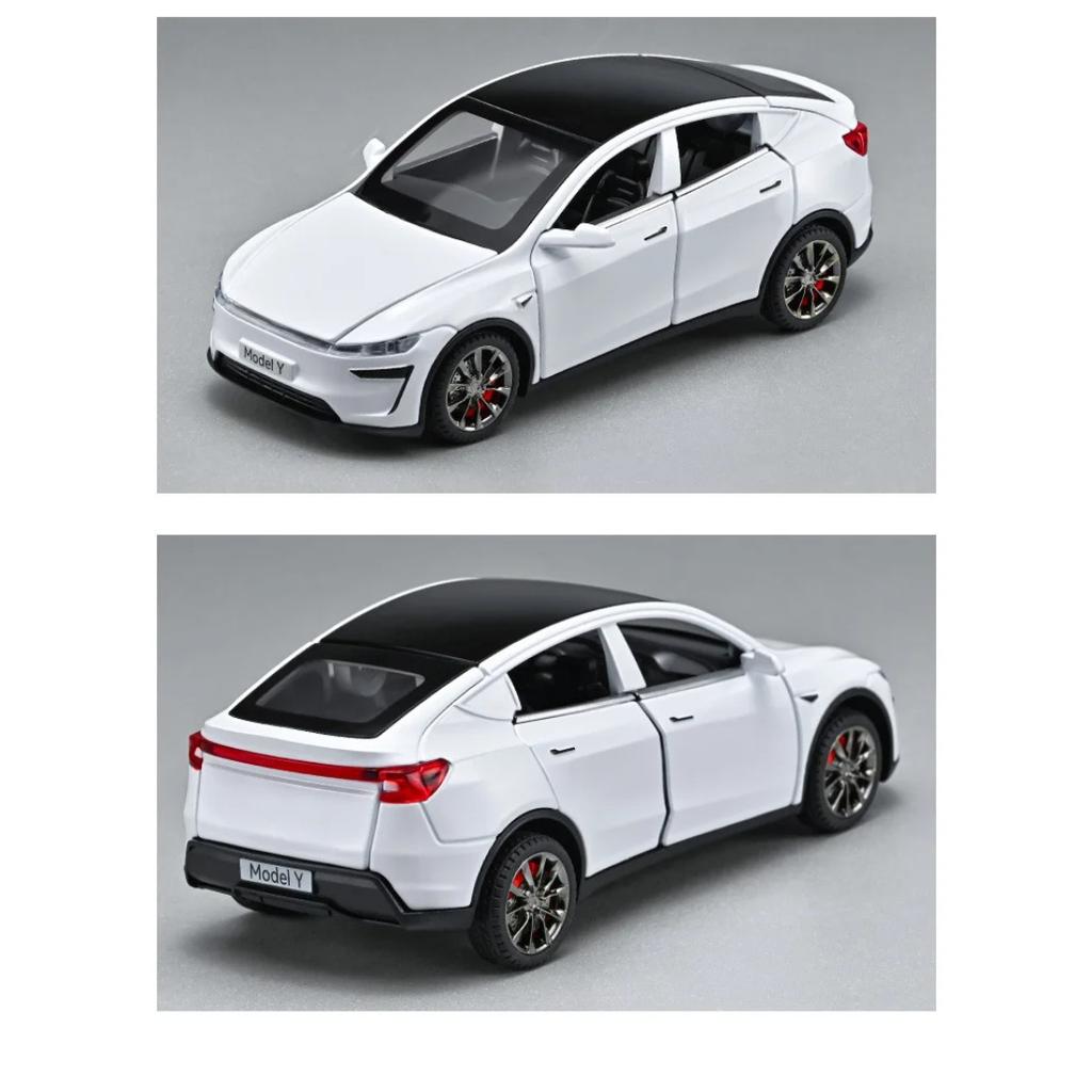 NEU 1/32 Tesla MODEL Y MODELY Legierung Auto Modell Sound und Licht Pull Back Kinderspielzeug Sammlerstücke Geburtstagsgeschenk