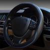 Universal Car Steering Wheel Cover, Anti-Slip Leather Steering Black with Blue
