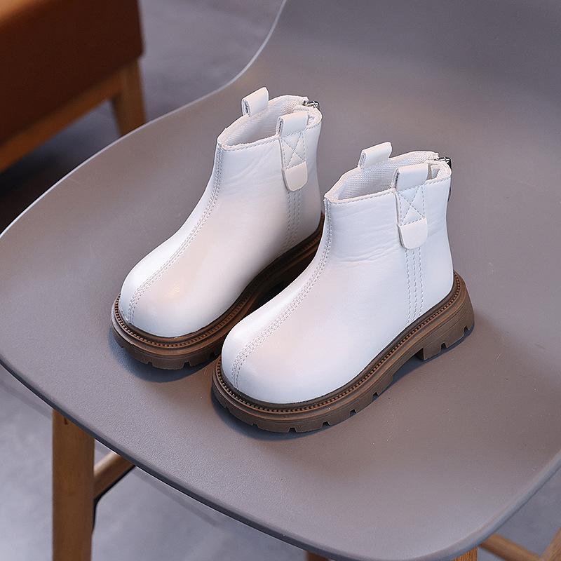 England Style Short Boots for Kids Handsome Boys Platform Ankle Boots Autumn School Children Shoes Girls Chelsea Boots I06109