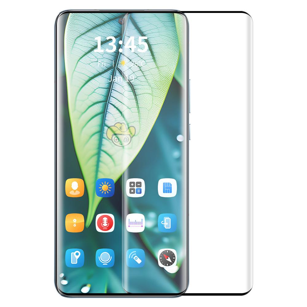 ENKAY HAT PRINCE For Honor 80 5G Screen Protector High Aluminum-Silicon Glass Side Glue Film Support Fingerprint Unlock