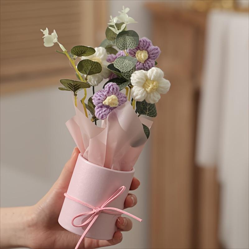 Charming Fleece Puff Tulip In Gift Bag - Perfect for Birthday & Holiday Decor, Spring Home Accent, , Flower Decorations