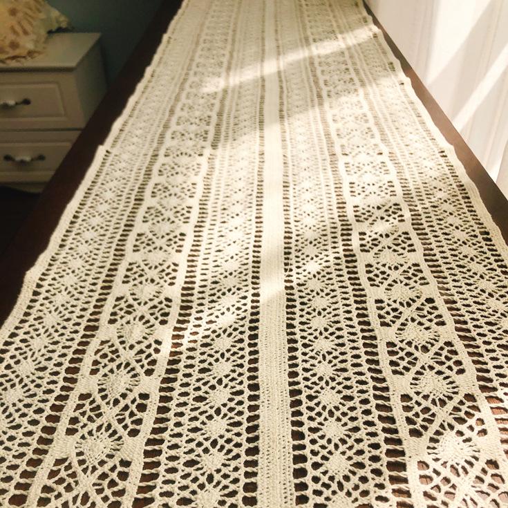 Retro Pastoral Heklet Blonder Bomullsduk & Flerbruksdeksel