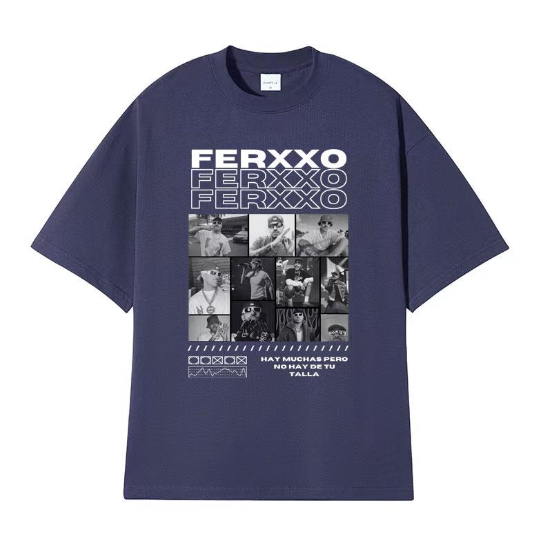 Rapper Feid Ferxxo Concerto Grafica Cover Maglietta Uomo Donna Hip Hop Retro Alta Qualità Maglietta Casual Cotone Girocollo Magliette Top