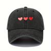 Valentinstag Liebesmotiv Baseballkappe Retro Leichte Waschbare Kappe Verstellbare Damen Sonnenhut