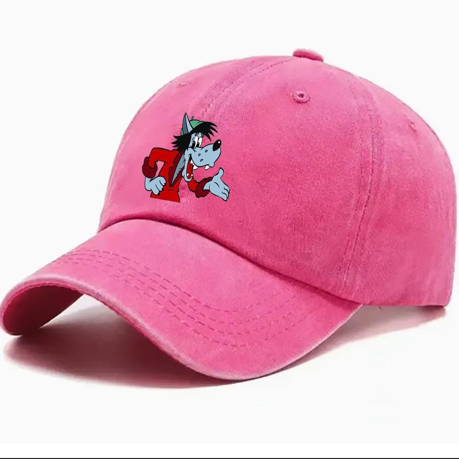 Hut Sonne Cartoon Cartoon TV-Animation Gewaschen Hip Hop Hut Herren und Damen Streetstyle Tragen Baseballkappen Wolf Oma Baseball