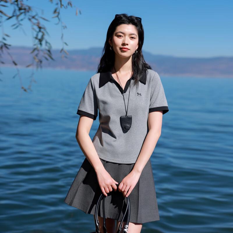 Sancai Plus Size Polo Collar Cotton T-Shirt