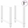 VidaXL Dining Table Legs White 2 Pieces 70 X (72-73) Cm Steel 4013309