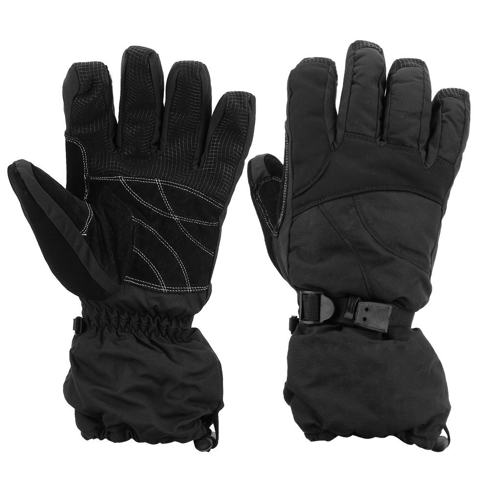 Outdoor Winter Sports Unisex Black Skiing Waterproof Windproof Thicken Warm Gloves