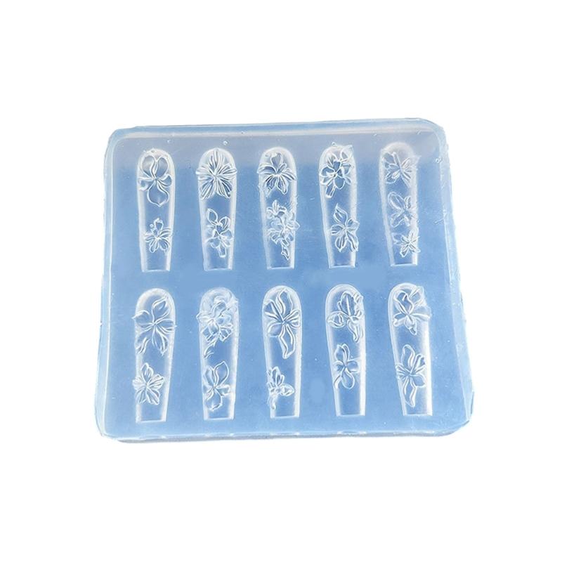 

Силиконовая форма для нейл-арта для 3D-эмбосса, дизайна цветов, украшения ногтей, форма для DIY маникюра, инструмент для рукоделия 1