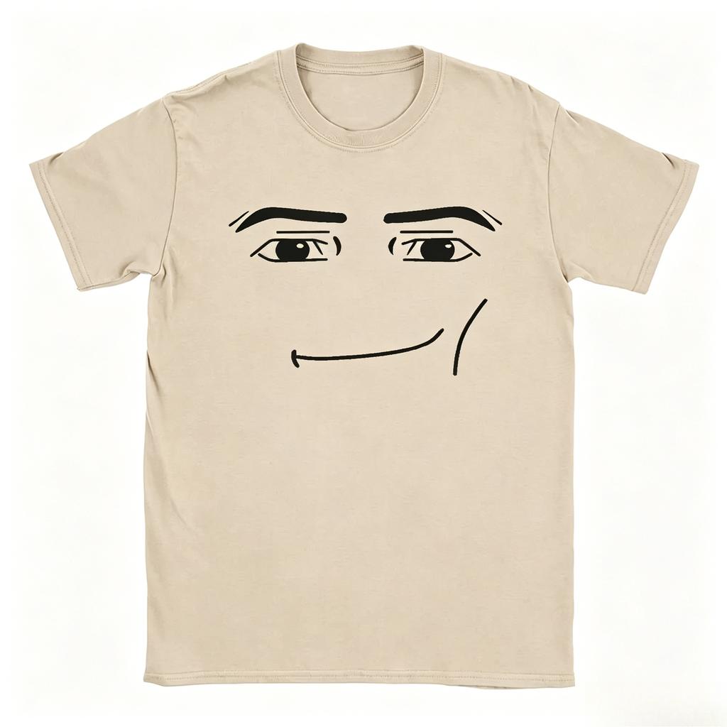 Y2k Aesthetic Anime Face Graphic Tshirt Unisex Round Neck Summer Harajuku Streetwear Novelty Casual Cotton Game Print Tops
