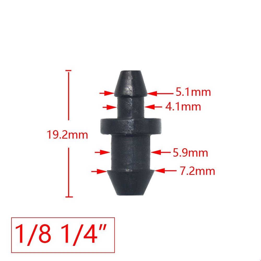 50pcs 1/4'' 1/8'' 6mm Garden Water Connector Elbow End Plug Straight Barb For Garden Hose Irrigation System