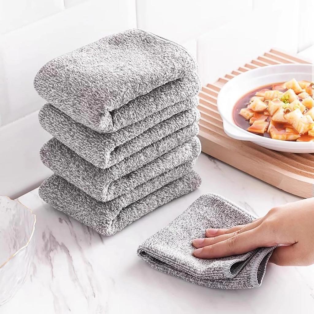 50/100 Pcs Gray Microfiber Cleaning Cloth Set - Soft & Absorbent - Perfect for Home, Office, Car Washing, Glass