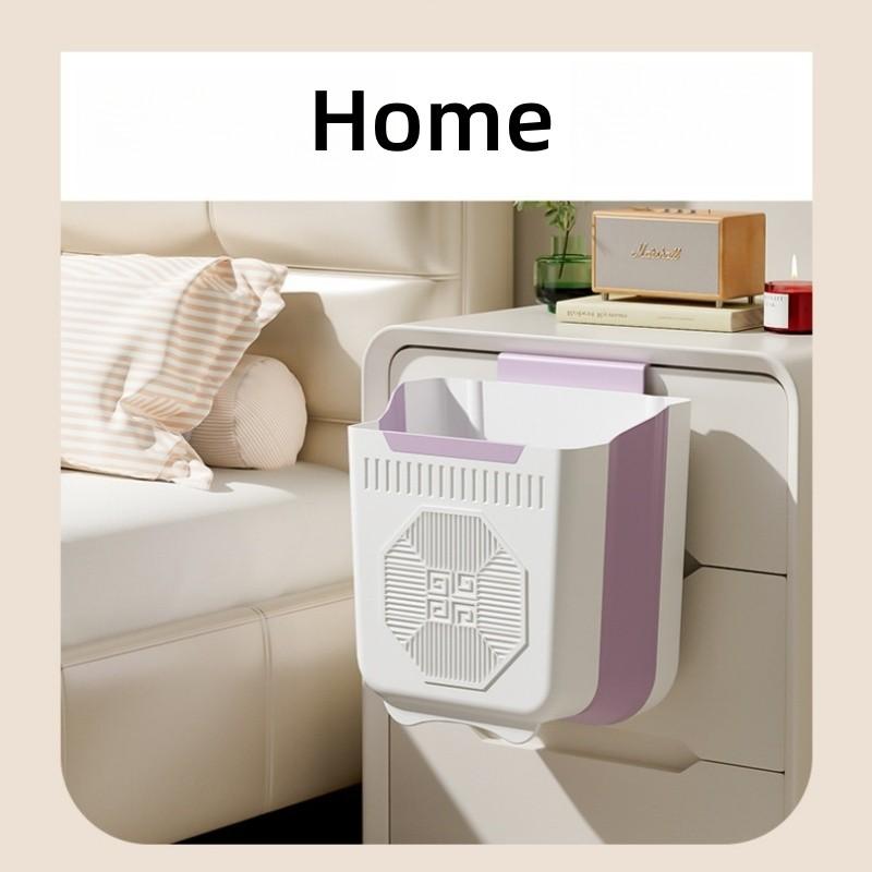 Home Kitchen Wall Mounted Foldable Garbage Bin Hanging Large Caliber Thickened Multifunctional Garbage Storage Bin