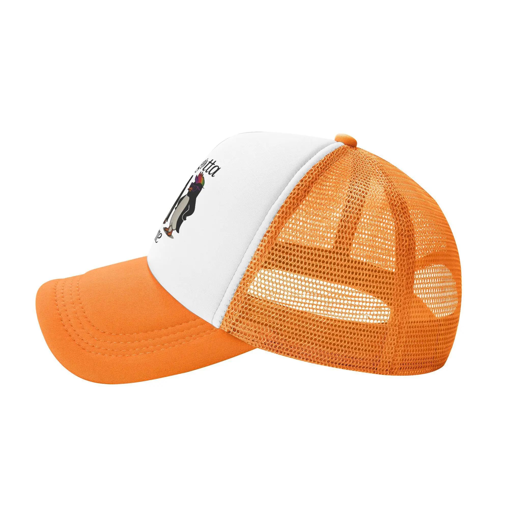 Breathable Cooling I Just Gotta Be Me Funny Penguin  Mesh Golf Hat Caps Men Women Foam Trucker Hats For Casual Headwear One Size