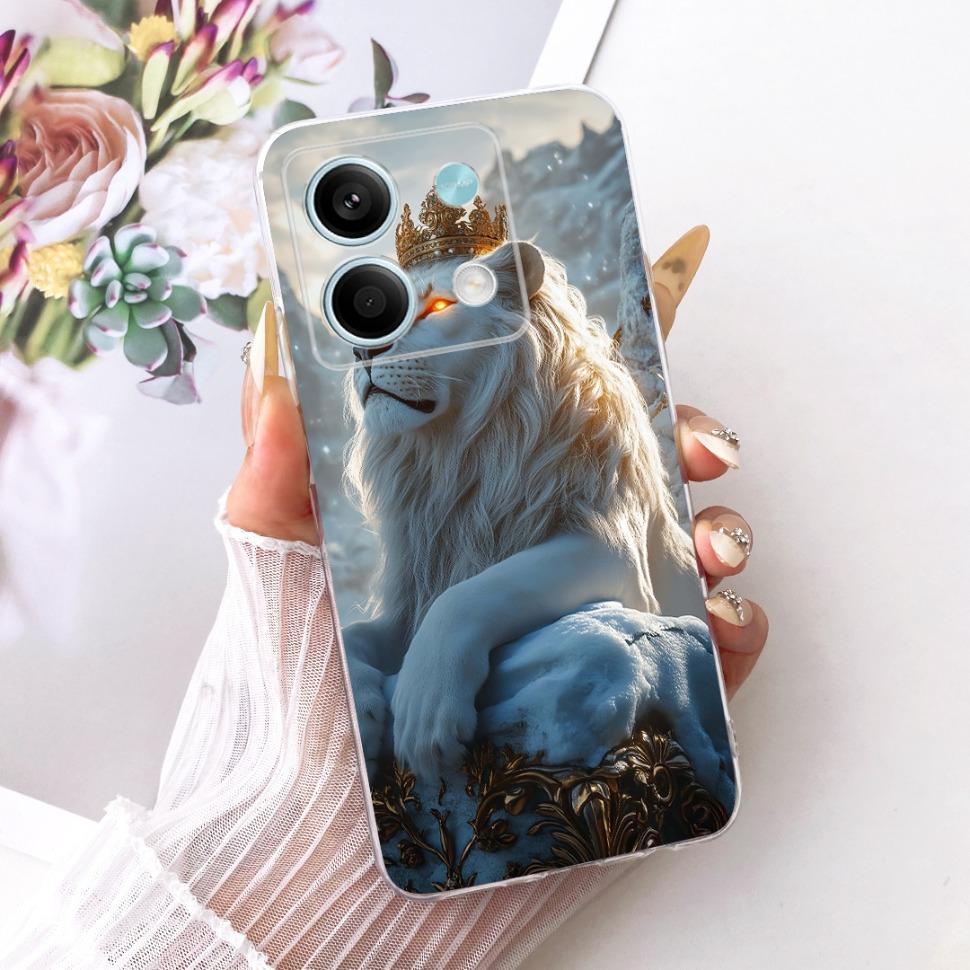For Xiaomi Redmi Note 13 4G Casing Cool Tiger Horse Soft Silicone TPU Phone Case For Redmi Note 13 Note13 4G 5G Back Cover