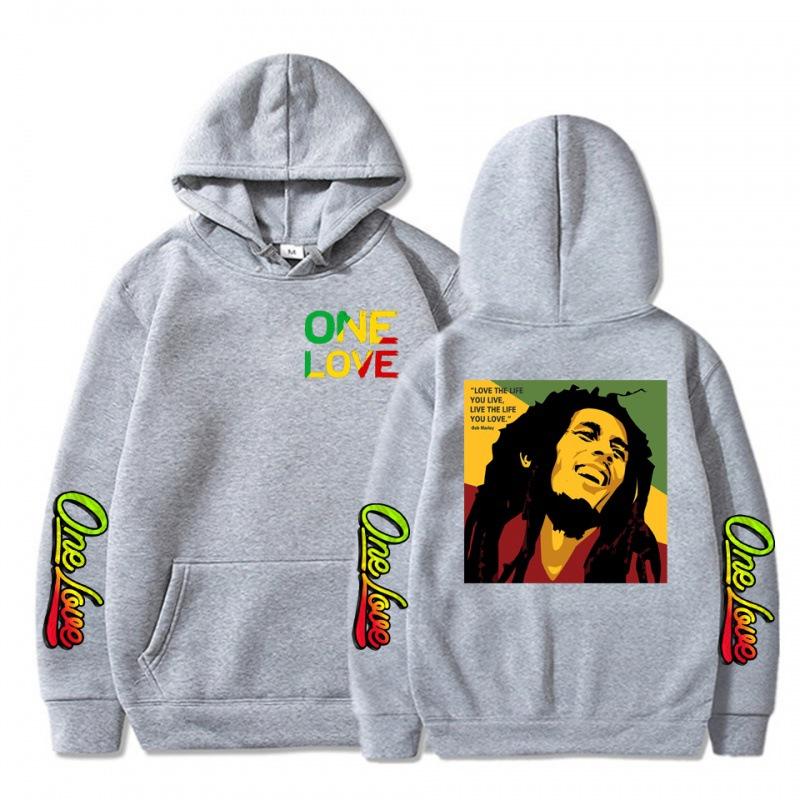 Raper Bob Marley Nadruk męska/damska bluza z kapturem