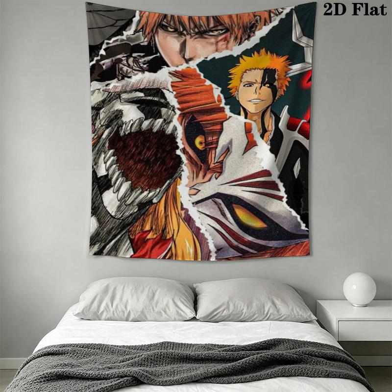 Bleach Wall Tapestry Aesthetic Wall Hanging Printed Fabric Blanket Decorative Tapestries for Bedroom Living Room Home Decor