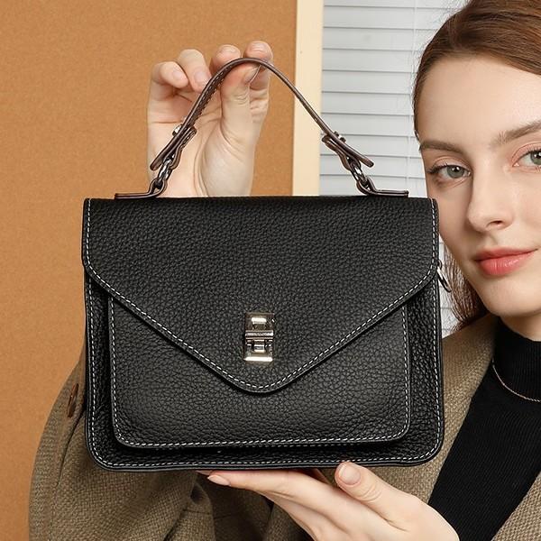 Leather Small Square Bag Versatile Trend Handbag Bag New Messenger Bag