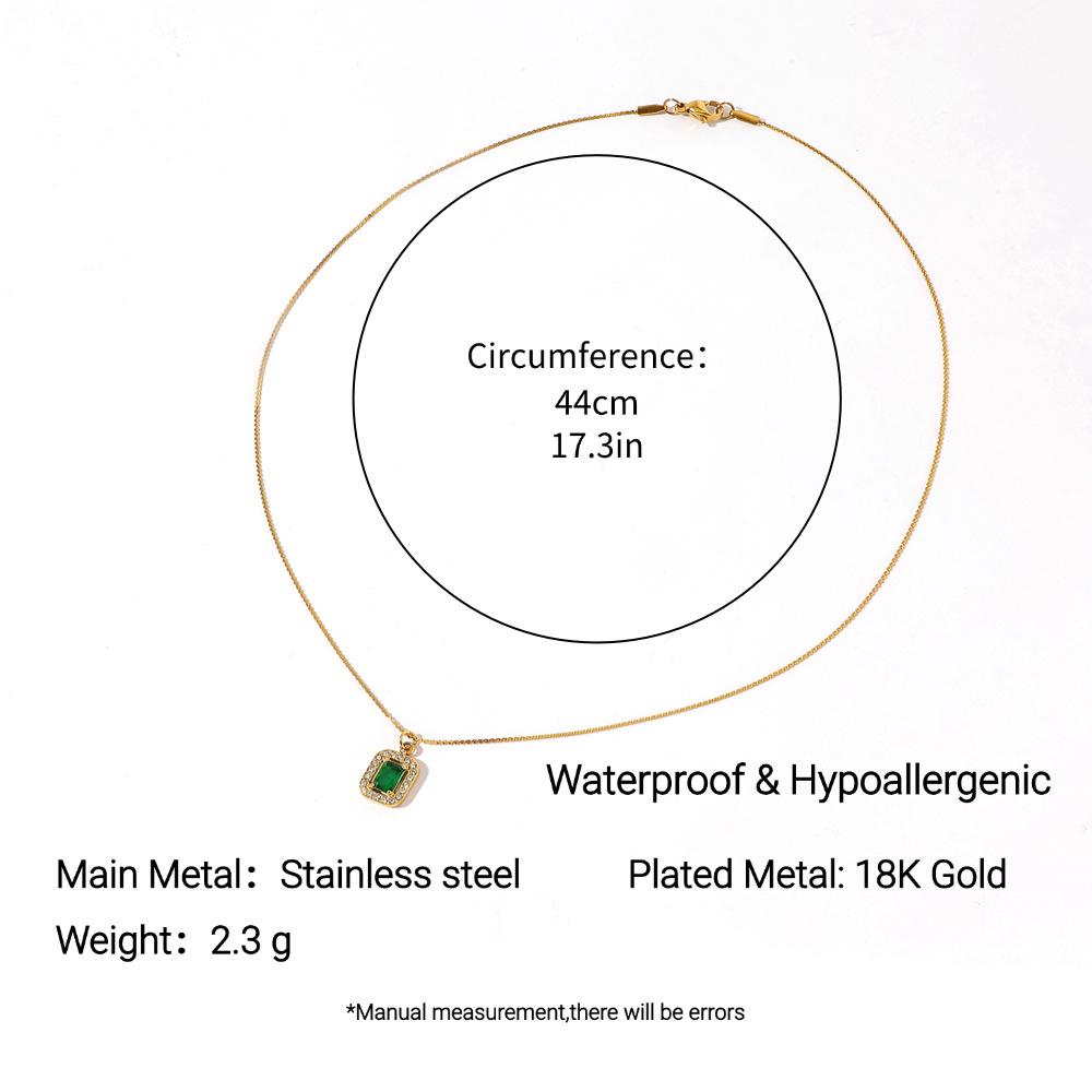 Ожерелье Yingtai из нержавеющей стали с 18-каратным золотым покрытием: Европейская и американская мода, тонкая полировка, вакуумное покрытие женских украшений