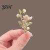 Anti-oxidation Jewelry Vintage Jasmine Brooch Faux Pearl Petal Flower Lapel