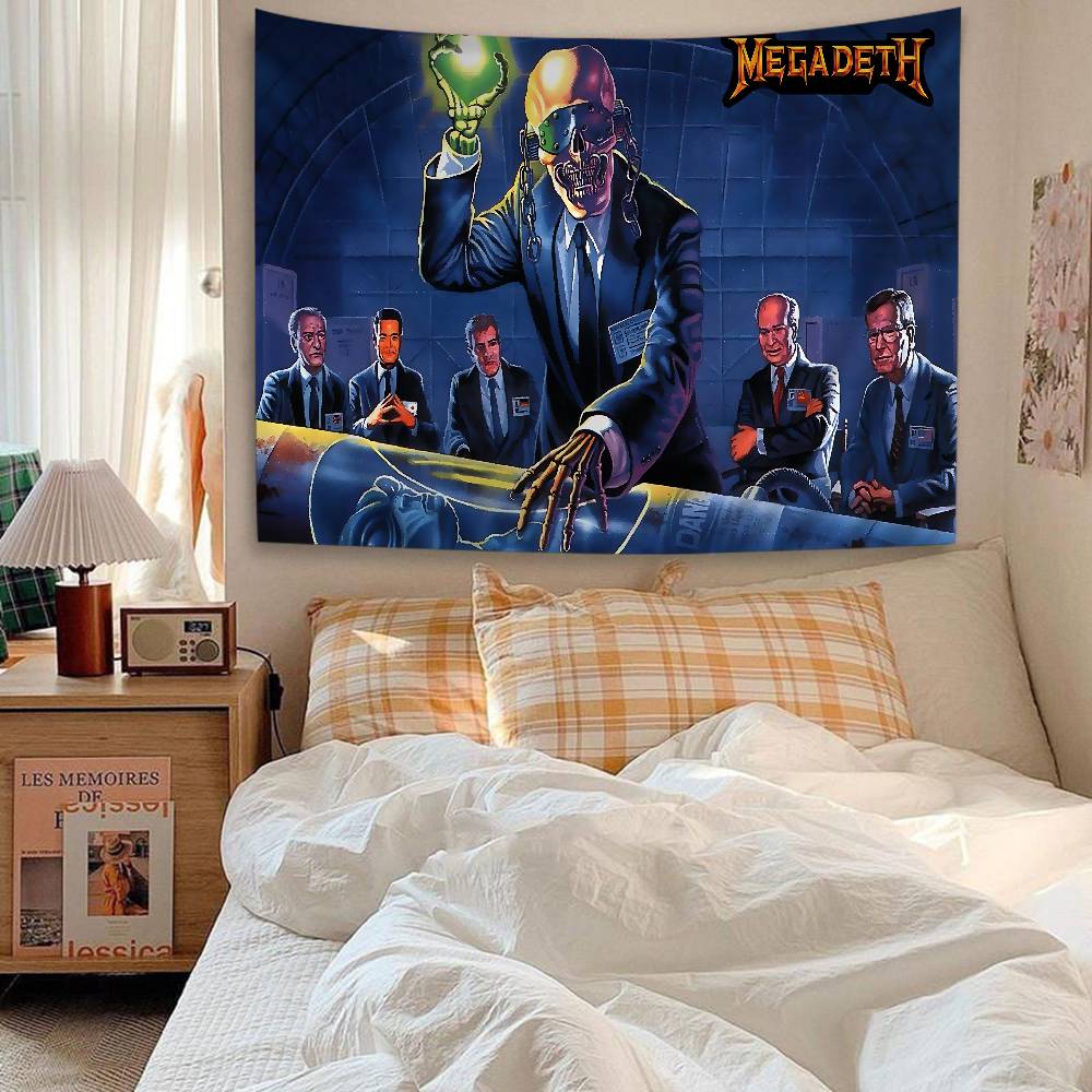 Rock Band Megadeths Hippie Wall Hanging Tapestries Bohemian Wall Tapestries Mandala INS Home Decor