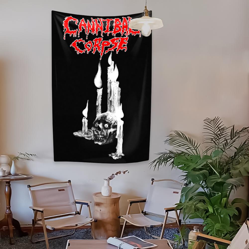

Гобелен группы хэви-метал Cannibal Corpse Рок-музыка Домашний декор Эстетика Настенный гобелен Покрывающая ткань Фон для общежития 29x37in