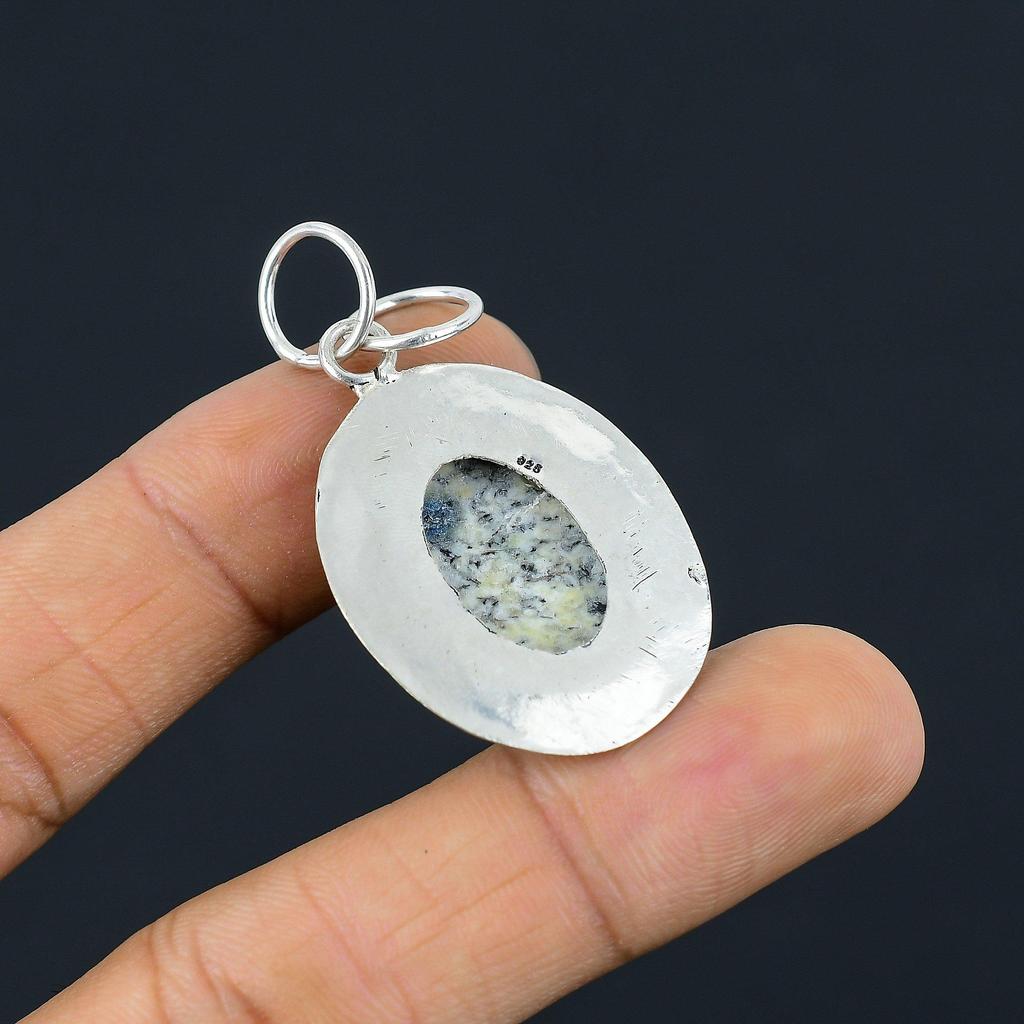 Womens Day Sale Sterling Silver Oval K2 Jasper Stone Handmade Bezel Wife Pendant