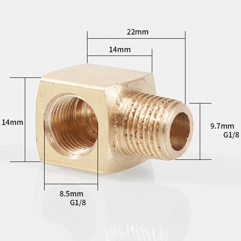 M6/8/10 1/8 1/4 3/8 Inch BSPP Female/Male Brass 90-Deg Elbow Plumbing Adapter Lubrication-Tubing Block
