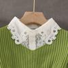 New Fake Collar Shirt Women White Lapel Ruffles Stand False Collar Woman Girls Detachable Collar Lace Removable Half Shirt