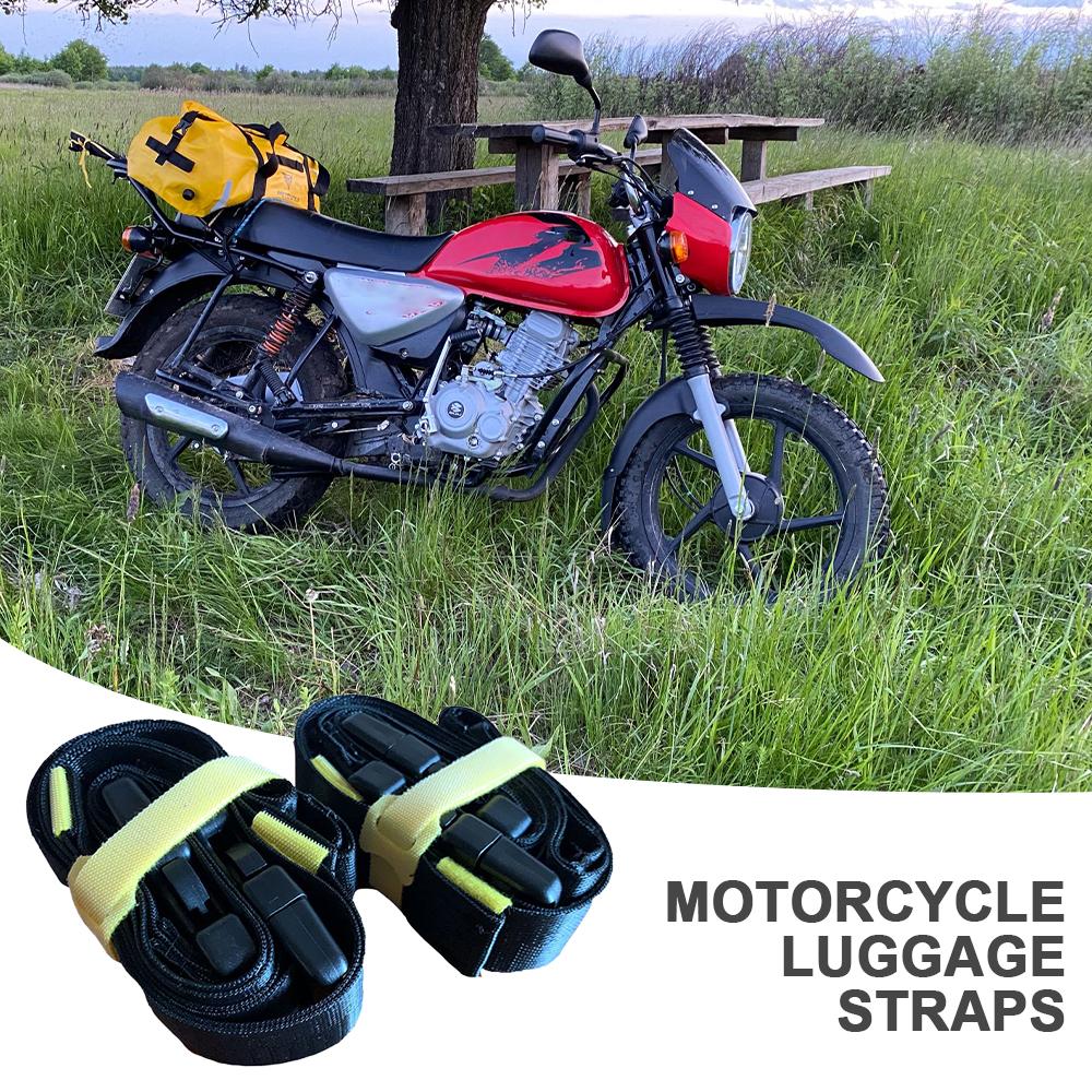 2 Pcs Nylon Motorcycle Luggage Strap Quick Release Belt Cross-country Motorcycle Riding Equipment Universal Elastic Cord