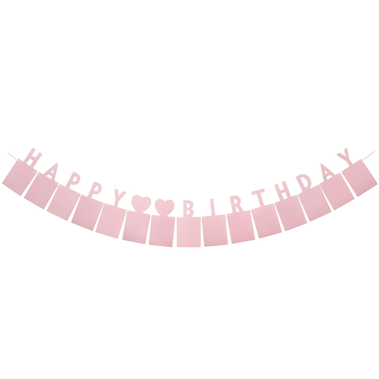 

Баннер на день рождения Украшения на день рождения Знак на день рождения Украшения на день рождения для вечеринки по случаю дня рождения розовый