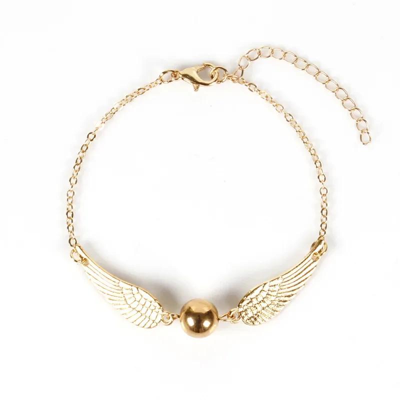 Personality Quidditch Golden Snitch Bracelet Hogwarts Magic Academy Hermione Snitch Bangle for Fans Gift Jewelry Accessories золотой