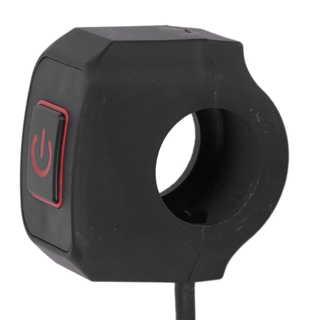 22mm Motorcycle Handlebar Switch Control Button Waterproof Universal for HeadlightRed