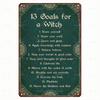 Goals for a Witch Vintage Metal Tin Sign Inspirational Wall Art Spiritual Decor Witches  Pagans HomeAltarS