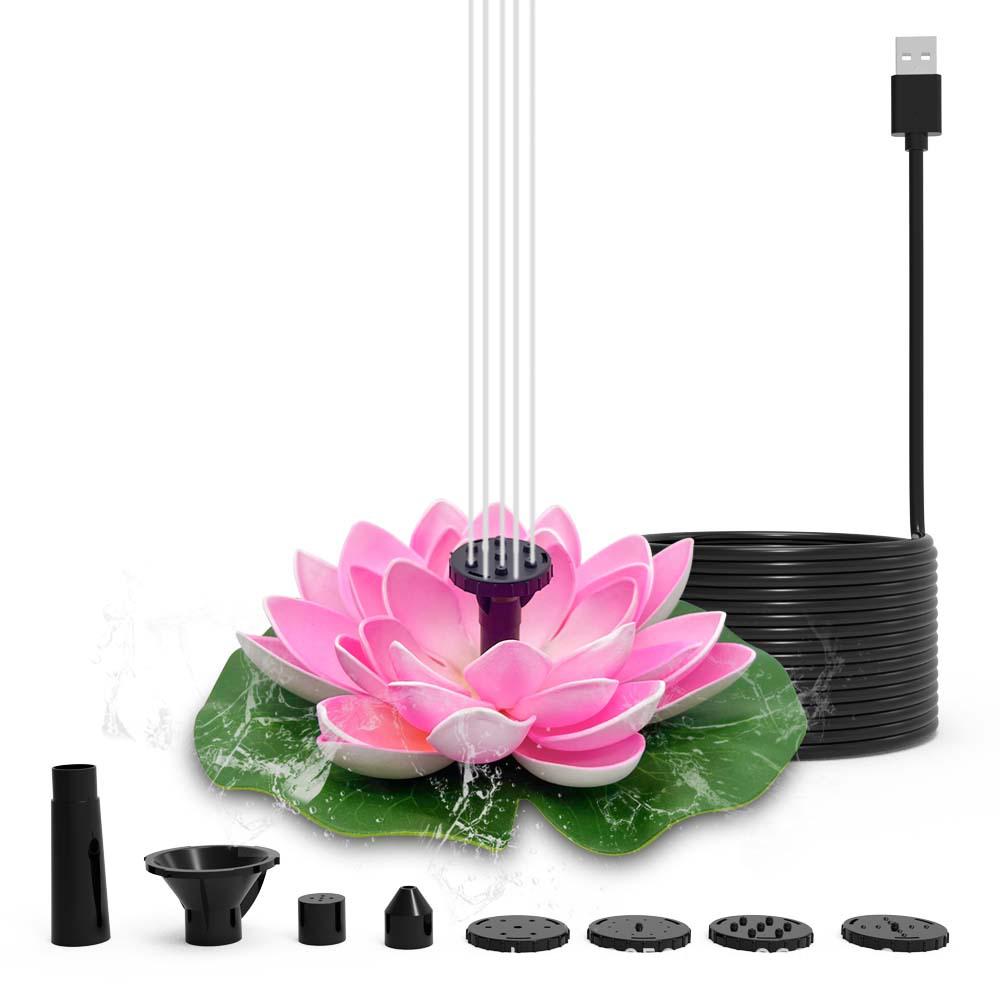 Outdoor Solar Lotus Fountain - 1.5W/2.5W Bird Bath Pond Solar-powered Fountain