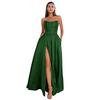 Bridesmaid dress   new European and American party dress tube top satin sexy evening dress long