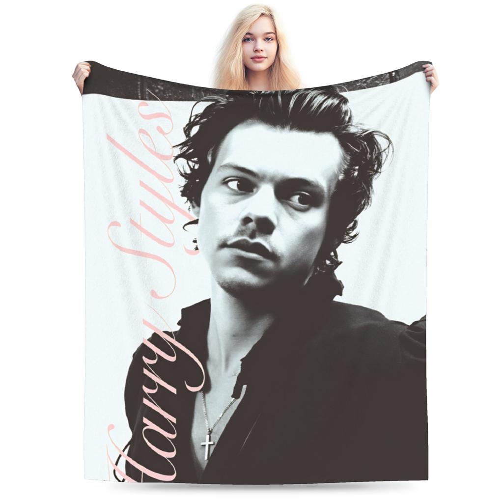 H-Harry Styles Warm Soft Blanket Girls Boys Plush Throw Blanket Graphic Living Room Flannel Bedspread Sofa Bed Cover